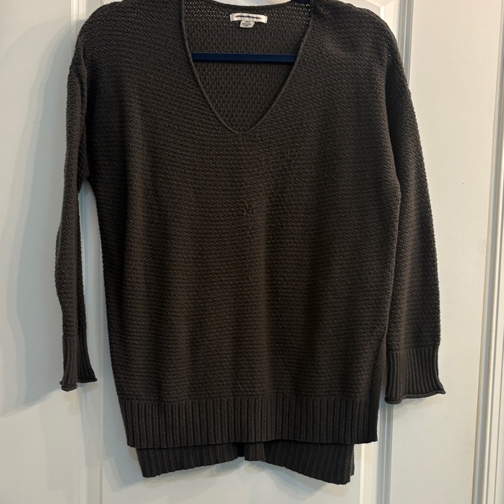 American Eagle Outfitters Dark V-Neck Sweater